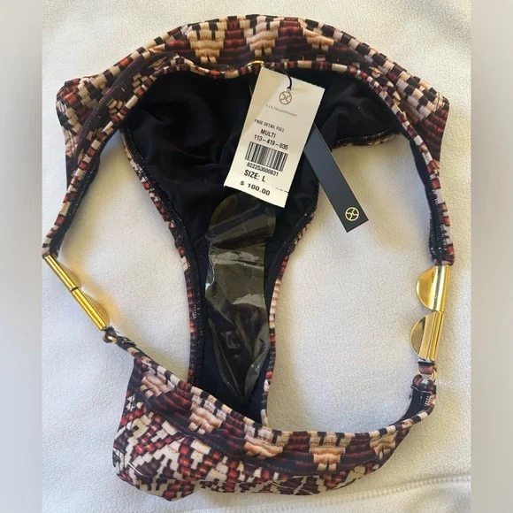 VIX Paula Hermanny BTM Bikini woman’s Geometric Sexy Multicolor Size Large NWT - Picture 6 of 10